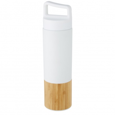 Logotrade Logogeschenke das Foto: Torne 540 ml Kupfer-Vakuum Isolierflasche mit Bambus Außenwand