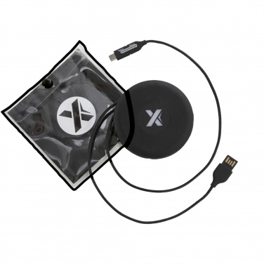 Logotrade Geschäftsgeschenke das Foto: SCX.design C18 3-in-1 Travel Ladekabel mit Leuchtlogo