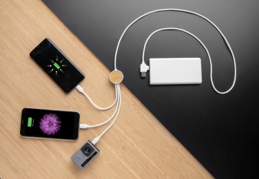 Logotrade Werbegeschenke das Foto: Ontario 6-in-1 Kabel aus RCS recyceltem Kunststoff