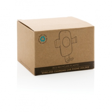 Logotrade Werbeartikel das Foto: 10W Wireless Charging Autohalter aus RCS Plastik