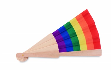 Logotrade Geschäftsgeschenke das Foto: Fächer regenbogenfarbig