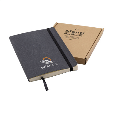 Logotrade Geschäftsgeschenke das Foto: Monti Recycling-Leder - Papier-Notizbuch A5