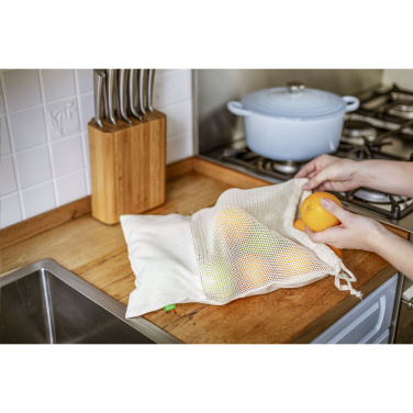 Logotrade Geschäftsgeschenke das Foto: Natura Organic GOTS Mesh Bag (120 g/m²) Obstbeutel