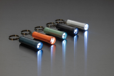 Logotrade Logogeschenke das Foto: Flash Schlüsselanhänger-Taschenlampe aus RCS rec. Aluminium