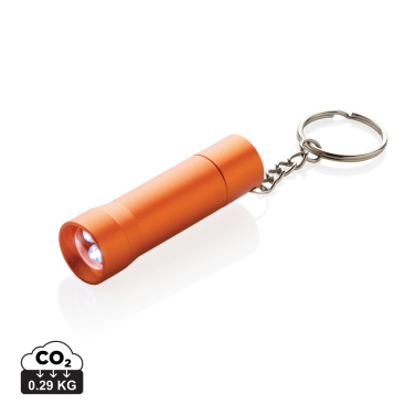 Logotrade Geschäftsgeschenke das Foto: Flash Schlüsselanhänger-Taschenlampe aus RCS rec. Aluminium