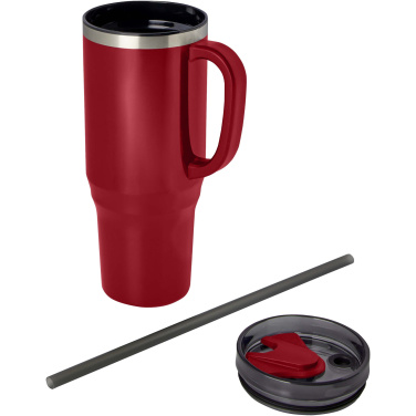 Logotrade Logogeschenke das Foto: Melbourne 1200 ml RCS-zertifizierter Isolierbecher mit Strohhalm