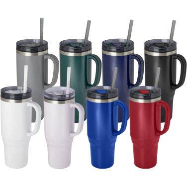 Logotrade Werbeartikel das Foto: Melbourne 1200 ml RCS-zertifizierter Isolierbecher mit Strohhalm