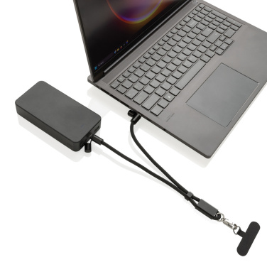 Logotrade Werbeartikel das Foto: LoopAmp 60W Handgelenksband für Smartphones aus RCS rPET