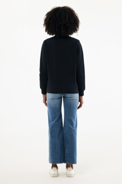 Logotrade Logogeschenke das Foto: IQONIQ Elgon Quarter-Zip-Sweater aus rec. Baumwolle