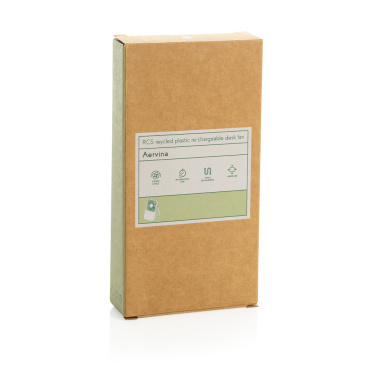 Logotrade werbemittel das Foto: Aervina wiederaufladbarer Tischventilator aus RCS rec. ABS