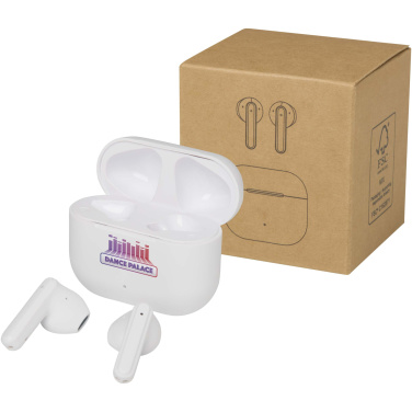 Logotrade Firmengeschenke das Foto: Altais True Wireless Bluetooth® Headset aus recyceltem Kunststoff