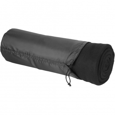 Logotrade promotional giveaways photo of: Huggy fleece plaid blanket with carry pouch