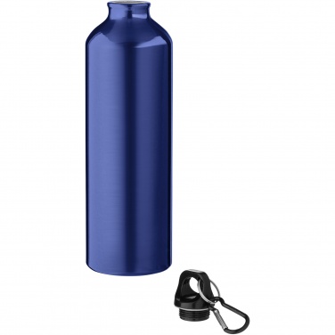 Logo trade corporate gifts image of: Oregon 770 ml aluminium water bottle with carabiner