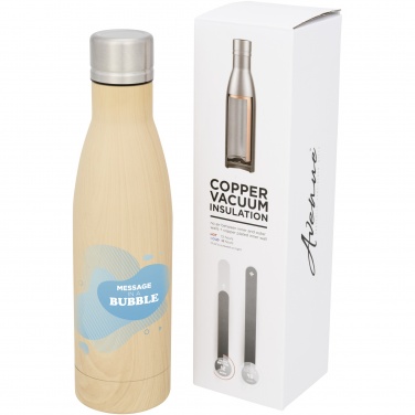 Logo trade promotional items image of: Vasa 500 ml wood-look copper vacuum insulated bottle