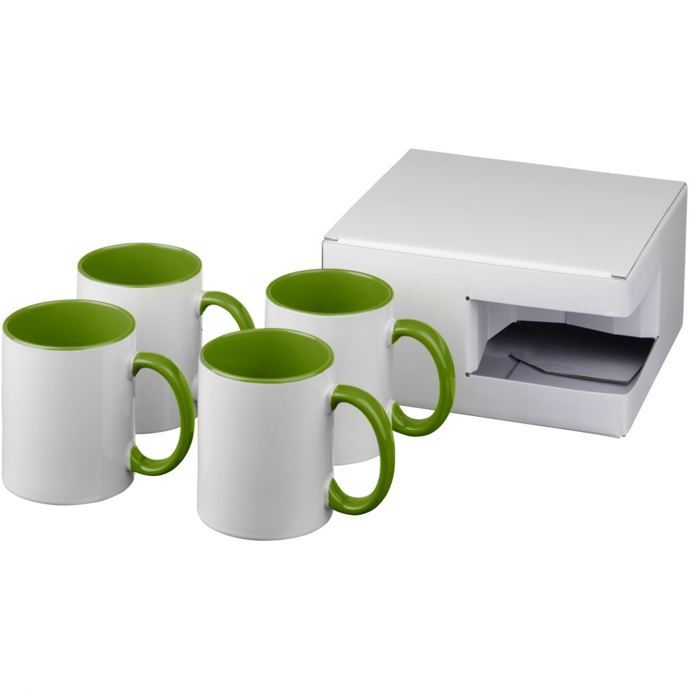 Logo trade advertising product photo of: Ceramic sublimation mug 4-pieces gift set