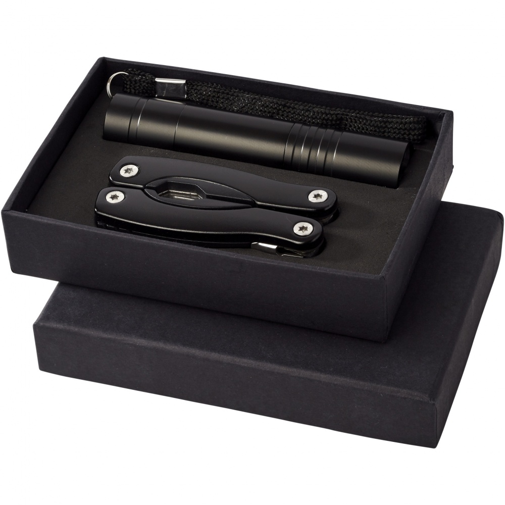 Logo trade promotional gifts picture of: Scout multi-function knife and LED flashlight set