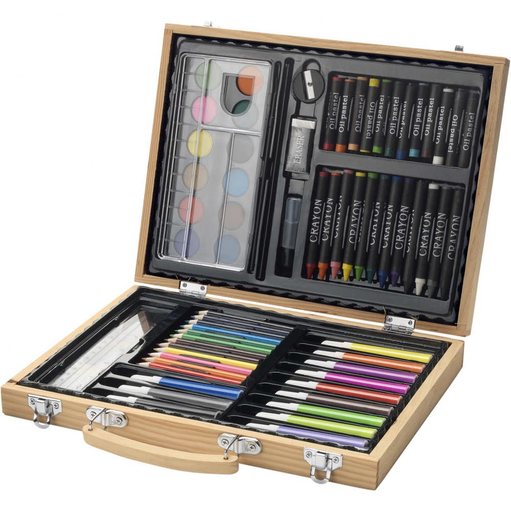 Logotrade promotional giveaway picture of: Rainbow 67-piece colouring set