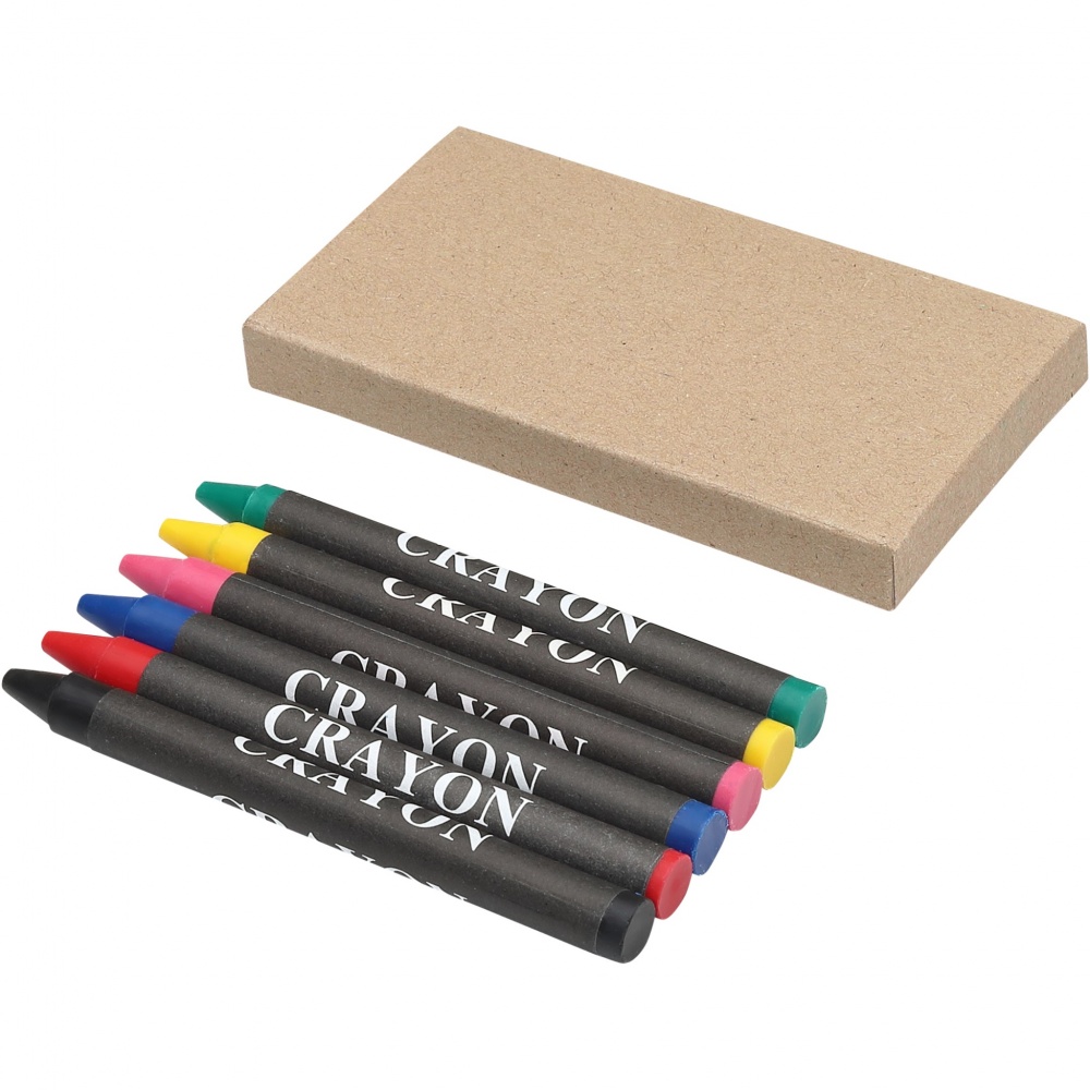 Logo trade advertising products image of: Ayo 6-piece coloured crayon set