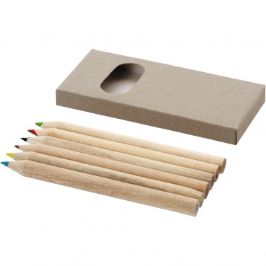 Logo trade advertising products image of: Ayola 6-piece coloured pencil set