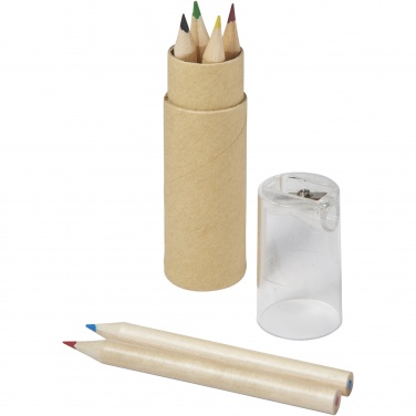 Logotrade advertising product picture of: Kram 6-piece coloured pencil set