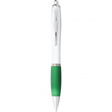 Logotrade corporate gifts photo of: Nash ballpoint pen with white barrel and coloured grip