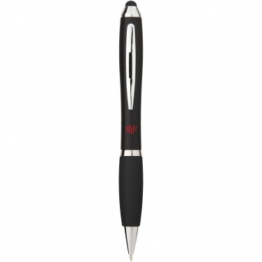 Logotrade promotional merchandise picture of: Nash coloured stylus ballpoint pen with black grip