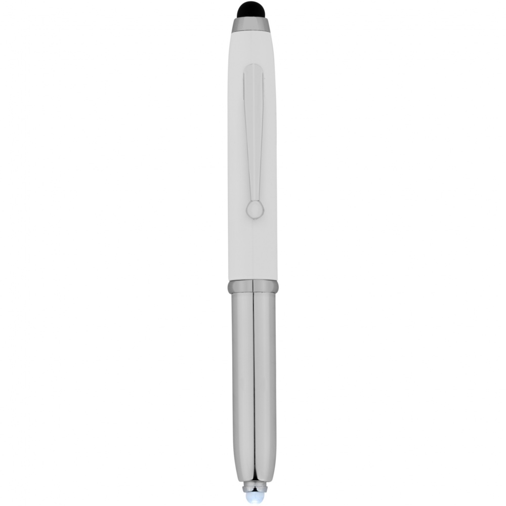 Logo trade promotional giveaways image of: Xenon stylus ballpoint pen with LED light