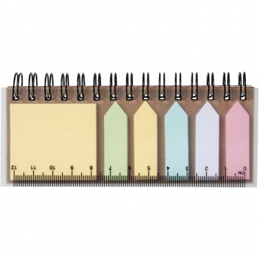 Logo trade promotional items image of: Spinner spiral notebook with coloured sticky notes
