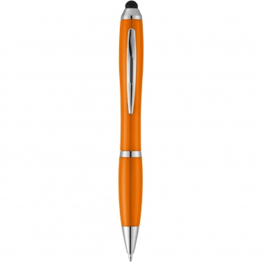 Logo trade corporate gifts picture of: Nash stylus ballpoint pen with coloured grip
