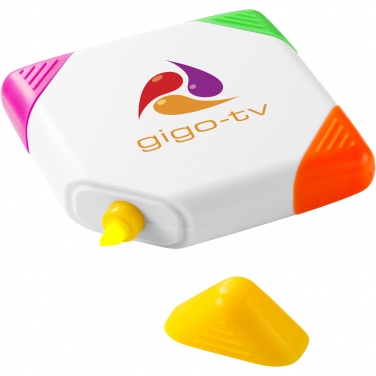 Logo trade promotional products picture of: Trafalgar square-shaped 4-colour highlighter