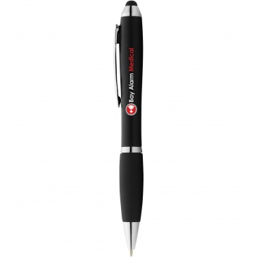 Logotrade corporate gift image of: Nash coloured stylus ballpoint pen with black grip