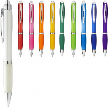 Logo trade advertising product photo of: Nash ballpoint pen coloured barrel and grip