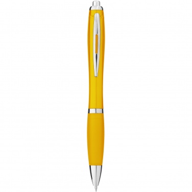 Logo trade promotional giveaway photo of: Nash ballpoint pen coloured barrel and grip