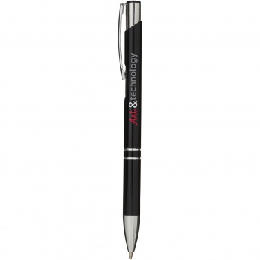 Logo trade advertising products picture of: Moneta aluminium click ballpoint pen (blue ink)