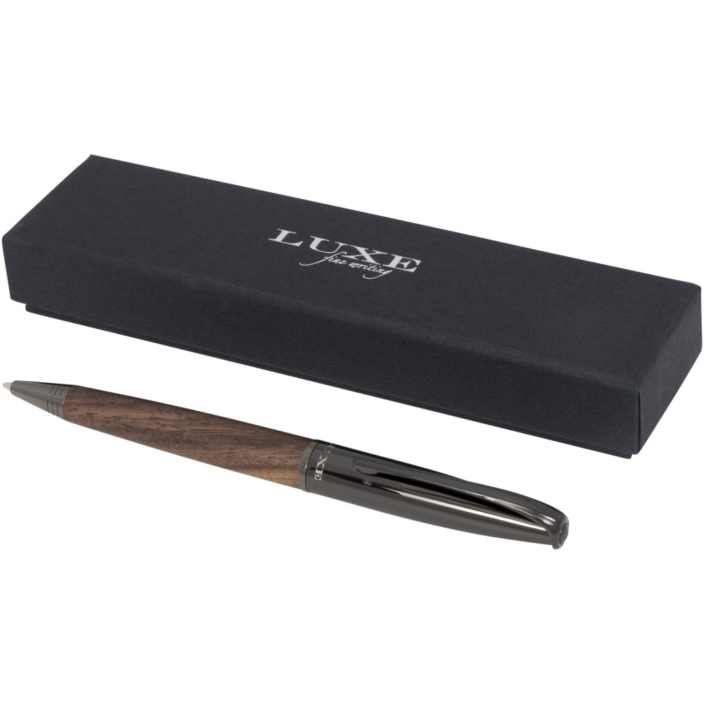 Logo trade promotional merchandise photo of: Loure wood barrel ballpoint pen