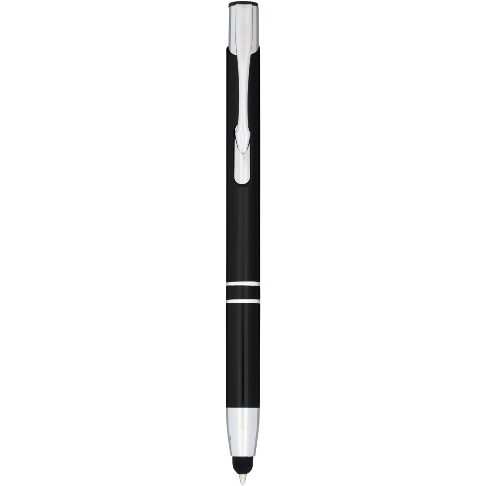 Logotrade promotional product picture of: Moneta anodized aluminium click stylus ballpoint pen