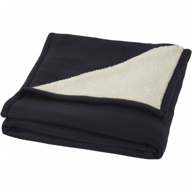 Logo trade corporate gift photo of: Springwood soft fleece and sherpa plaid blanket