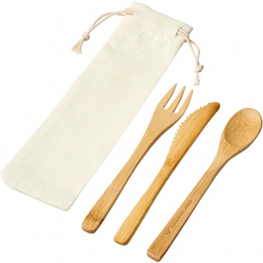 Logotrade promotional gift image of: Celuk bamboo cutlery set