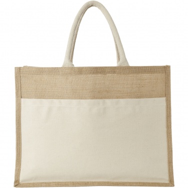Logotrade promotional gift image of: Mumbay cotton pocket jute tote bag 18L