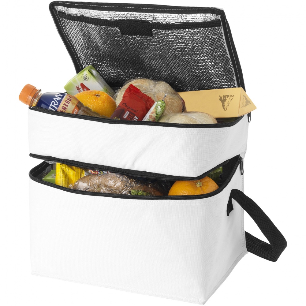 Logo trade promotional giveaways image of: Oslo 2-zippered compartments cooler bag 13L