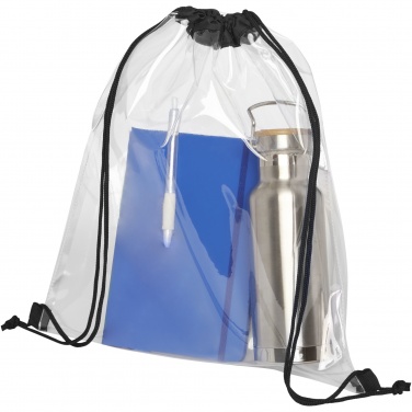 Logo trade promotional item photo of: Lancaster transparent drawstring bag 5L