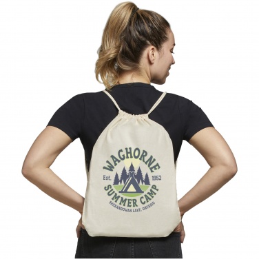Logo trade promotional gifts image of: Oregon 100 g/m² cotton drawstring bag 5L