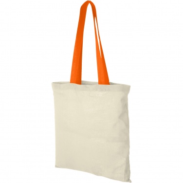 Logo trade promotional gift photo of: Nevada 100 g/m² cotton tote bag coloured handles 7L