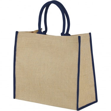 Logotrade promotional giveaway picture of: Harry coloured edge jute tote bag 25L
