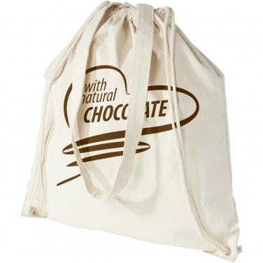 Logo trade promotional giveaways image of: Eliza 240 g/m² cotton drawstring bag 6L