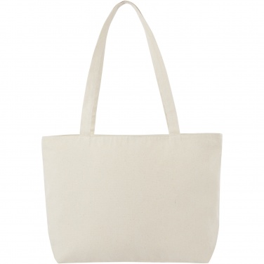 Logo trade advertising products picture of: Ningbo 320 g/m² zippered cotton tote bag 15L