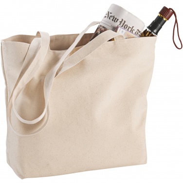 Logotrade advertising products photo of: Ningbo 320 g/m² zippered cotton tote bag 15L