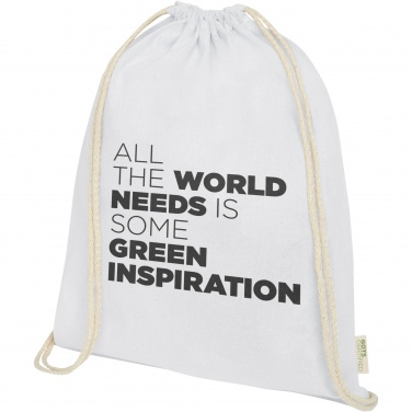 Logo trade advertising products picture of: Orissa 100 g/m² organic cotton drawstring bag 5L