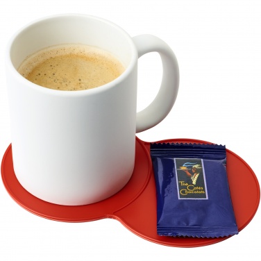Logo trade promotional giveaways image of: Sidekick plastic coaster