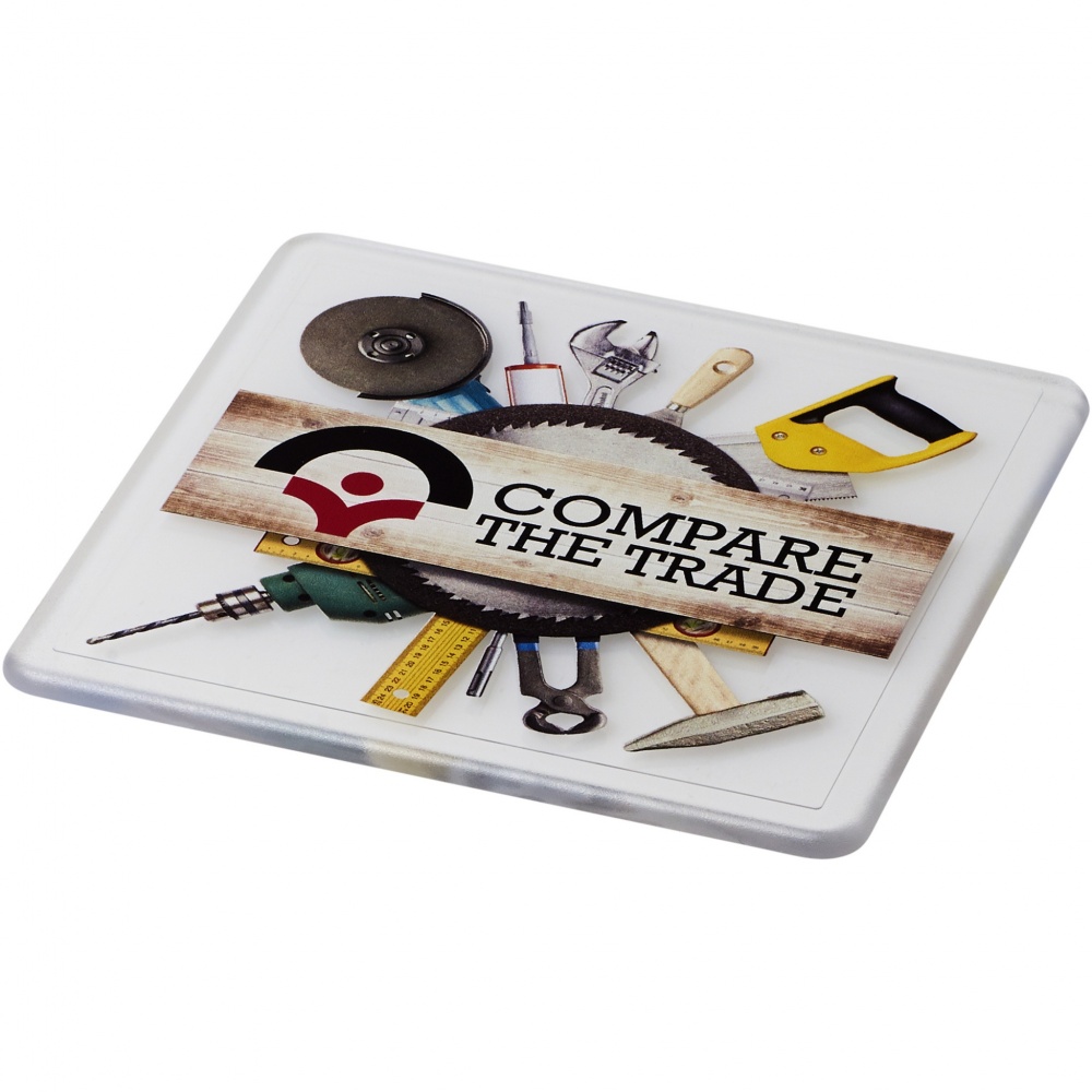 Logo trade advertising product photo of: Renzo square plastic coaster